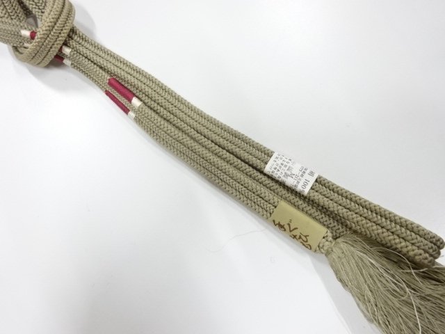 未使用品　正絹　手組帯締め